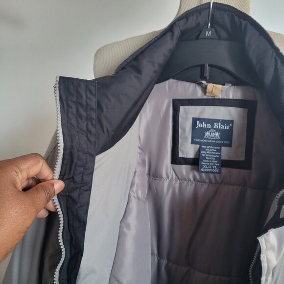 BUY AS IS –Clearance John Blair Men’s Zip-up/Snaps Light Gray Winter Warm Coat - Picture 8 of 15